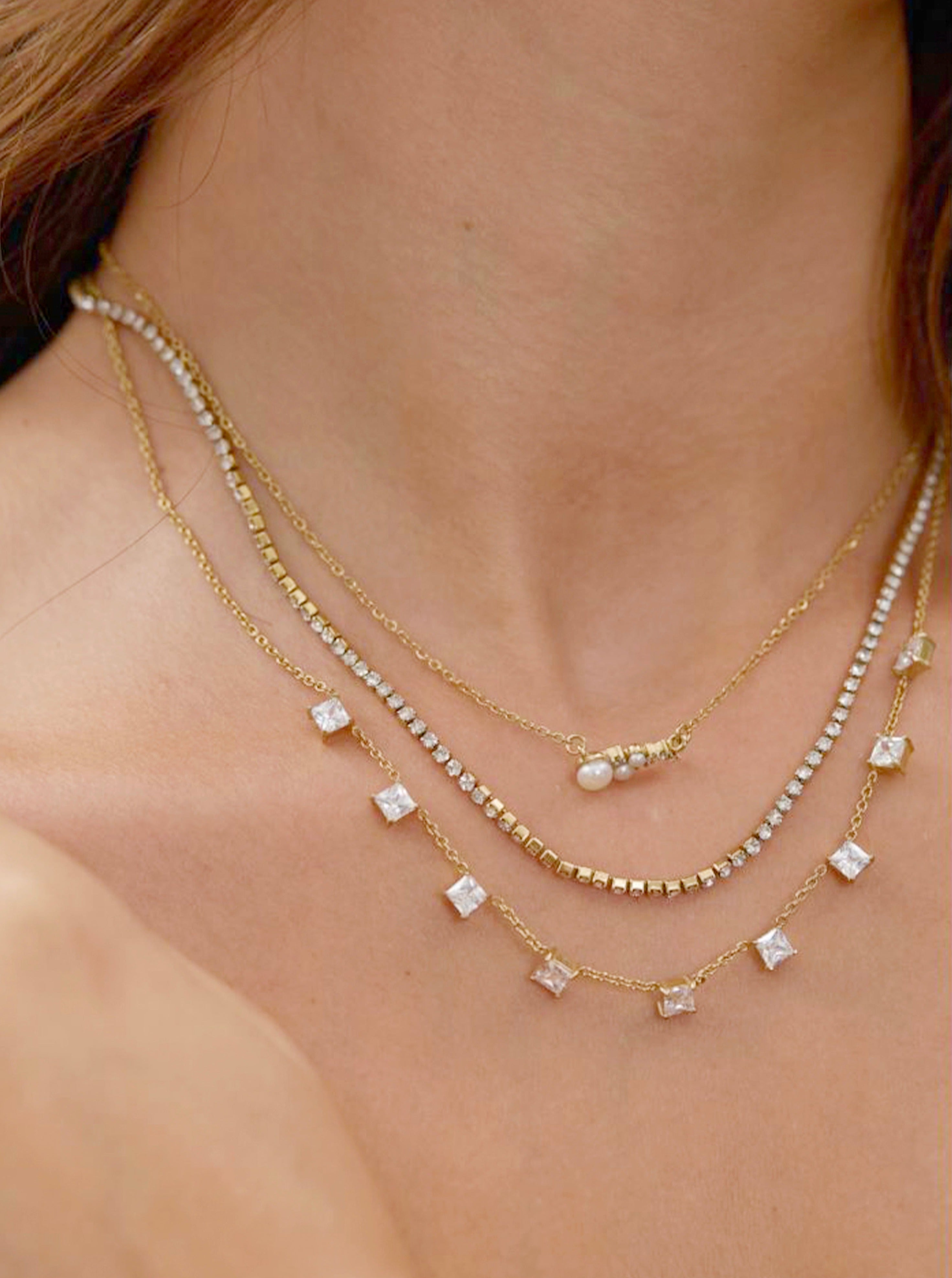 Dainty Scattered Layered Necklace – Victoria Emerson