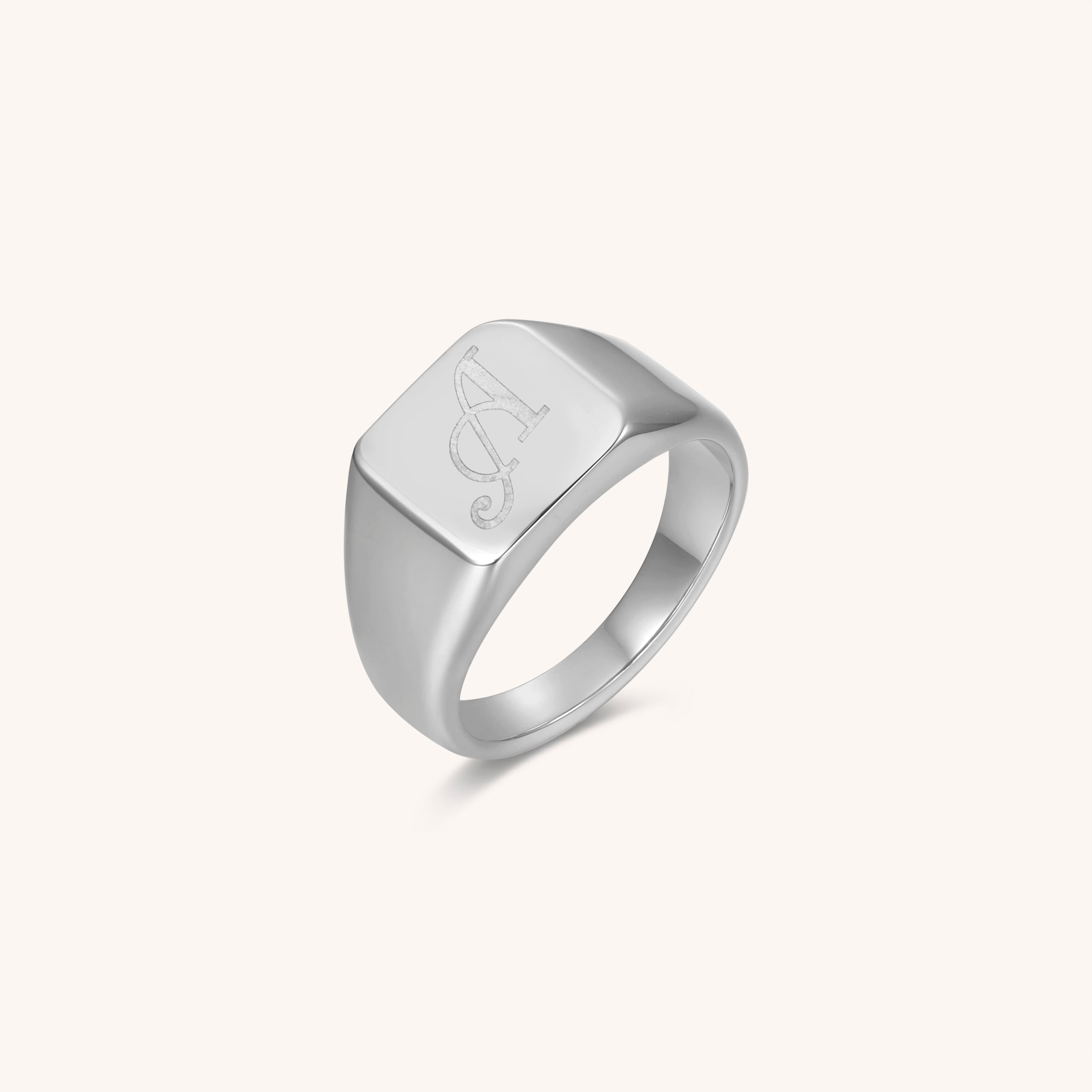 Initial Signet Ring - A