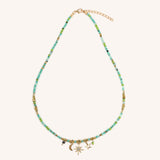 Colorful Beaded Charm Necklace