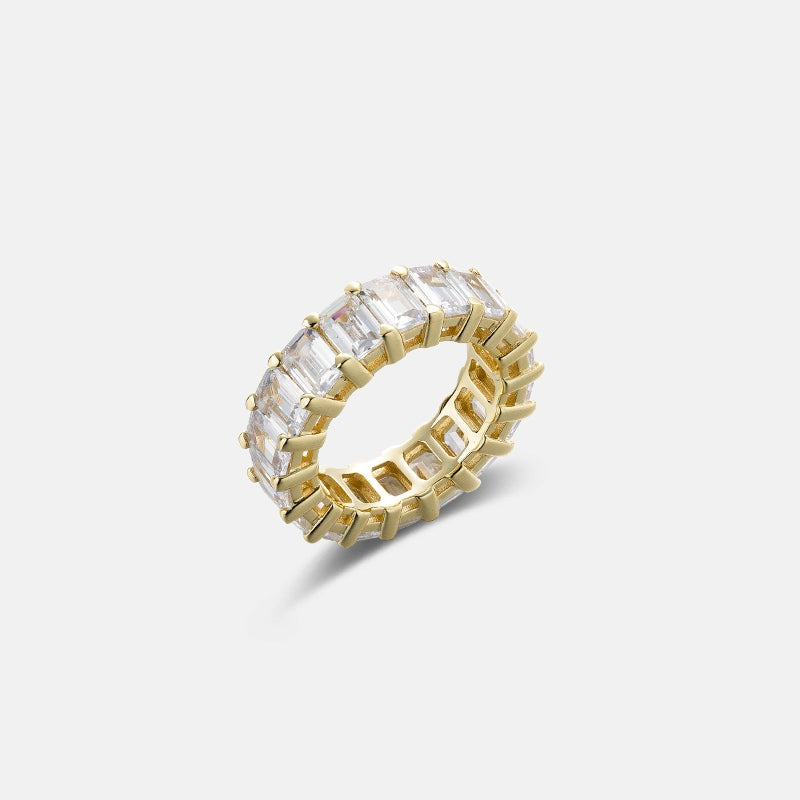 Lev Baguette Cut Gold Vermeil Eternity Ring