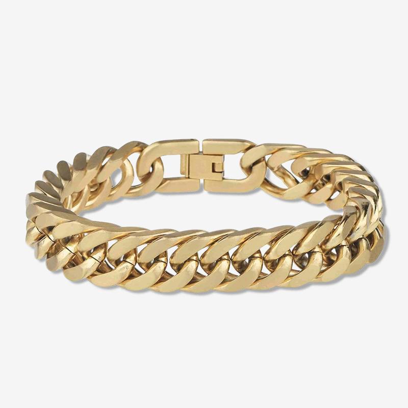 Chunky Heirloom Gold Curb Chain Bracelet
