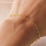14K Gold-Filled Heart Chain Bracelet