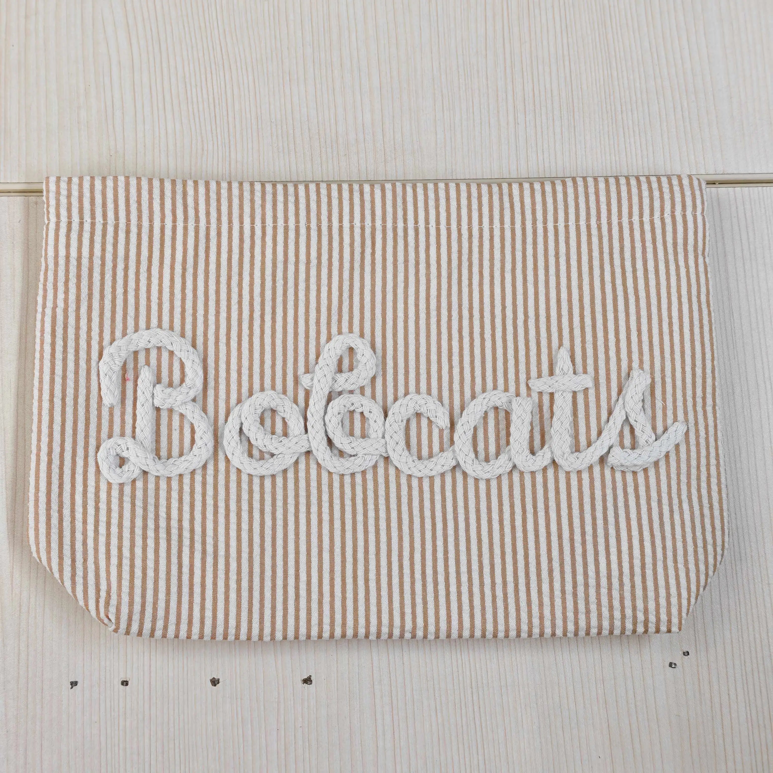 Personalized Seersucker Makeup & Travel Pouch