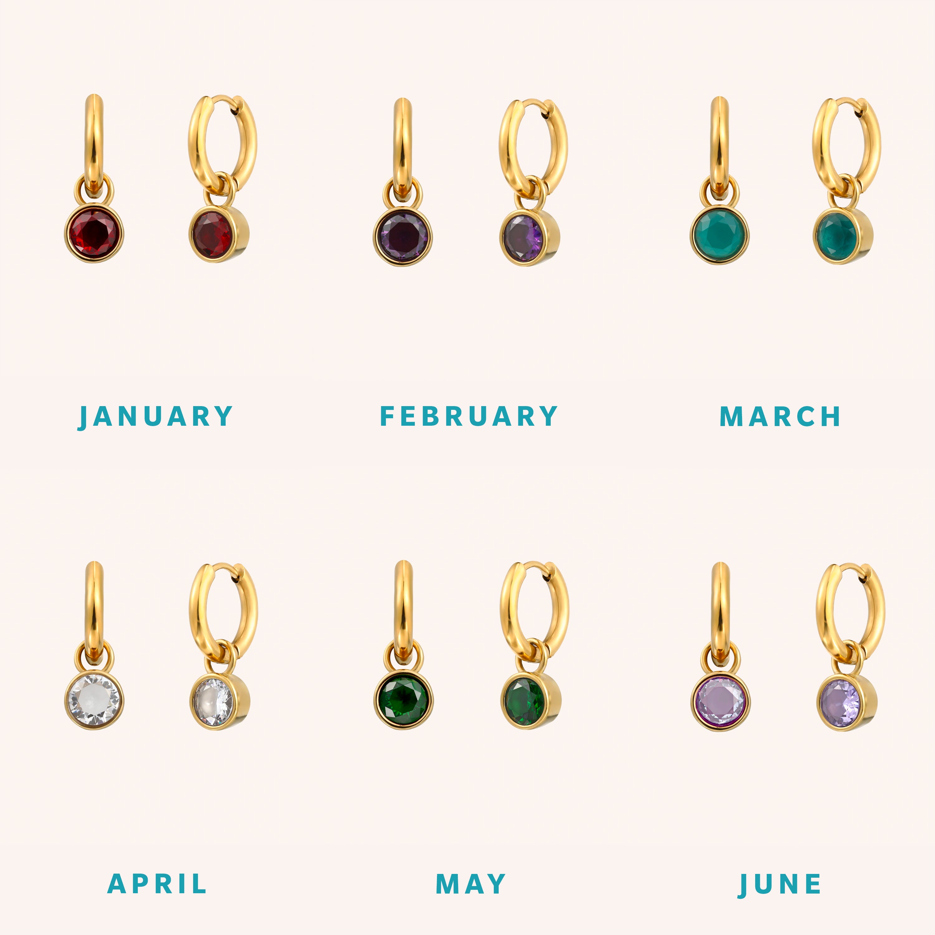 Birthstone Dangle Earrings