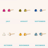 Birthstone Stud Earrings