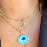 BWC Gold Evil Eye Necklace