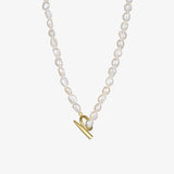 Gold Toggle Clasp AAA Pearl Necklace