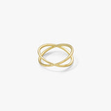 Gold Crossover X Ring