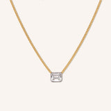 James Emerald Cut Crystal Necklace