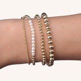 Classic Gold And Pearl Stacking Set