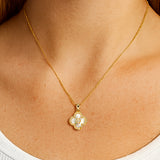 Mother of Pearl Clover Necklace