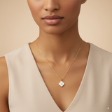Mother of Pearl Clover Necklace