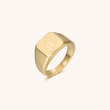 Initial Signet Ring - F