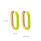 Enamel Chunky Hoop Earrings