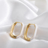 Enamel Chunky Hoop Earrings
