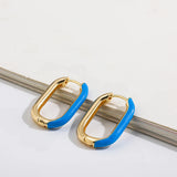 Enamel Chunky Hoop Earrings