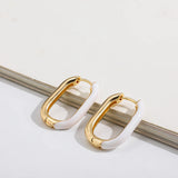 Enamel Chunky Hoop Earrings