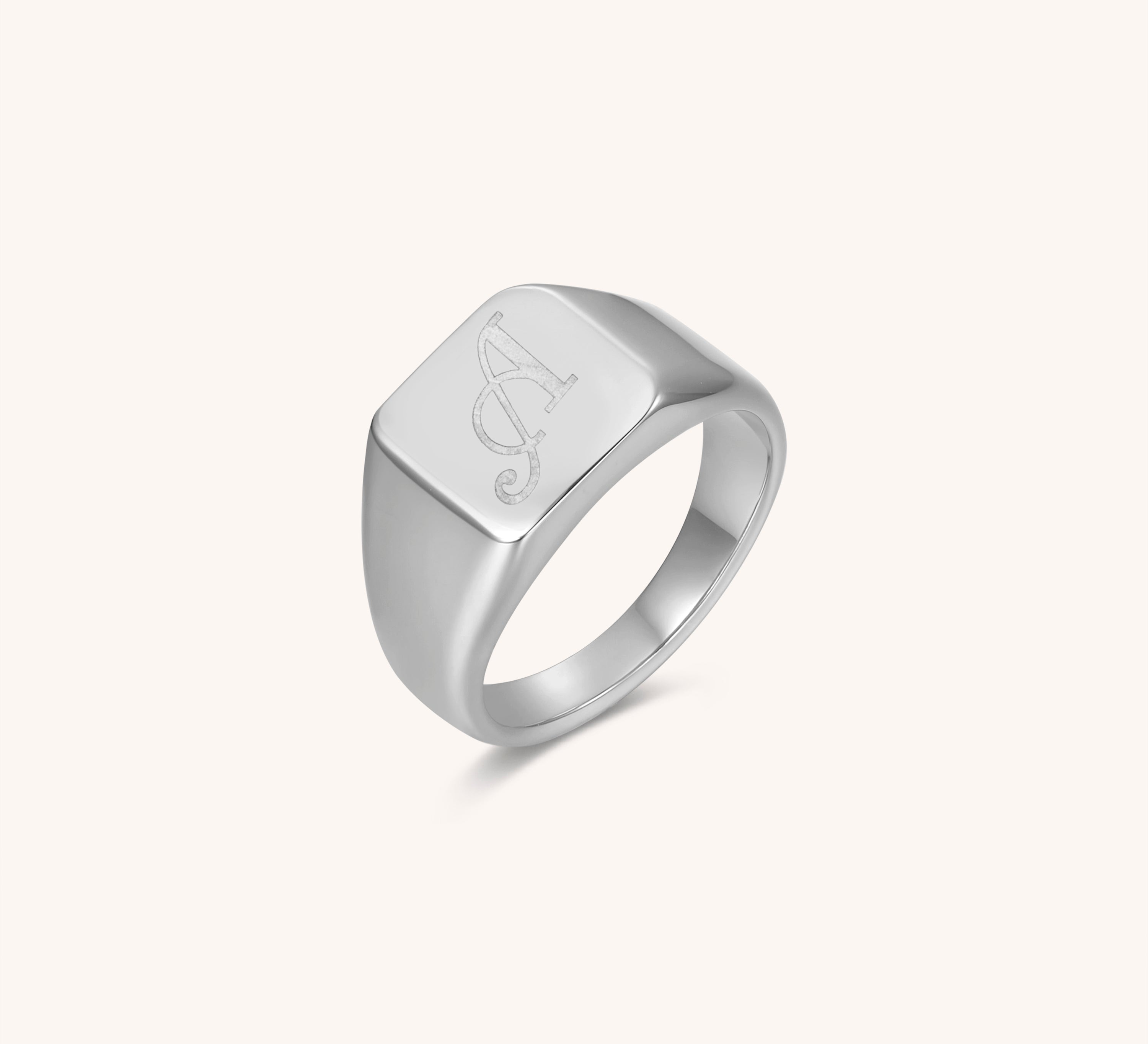 Initial Signet Ring - A