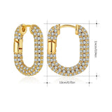 Cubic Zirconia Smooth Hoop Earrings