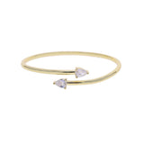 18K Gold-Plated Teardrop CZ Cuff