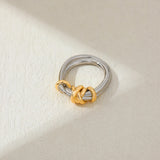 Two-Tone Wrap Statement Ring