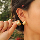 The Striped Shell Stud Earrings