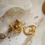 Round Spiral Hoop Earrings