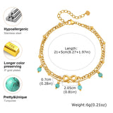 Turquoise Layered Boho Anklet