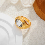 Oval Cubic Zirconia Ring