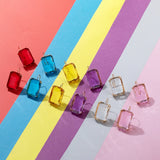 Crystal Square Drop Earrings