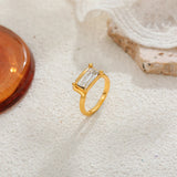 Oval Cubic Zirconia Ring