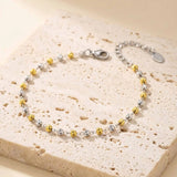 Two-Tone Beaded Chain Bracelet