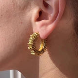 Lava Textured Chunky C-Shape Studs