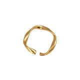 Sculpted Geometric Gold Ring