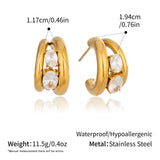 Double Layer C-Shape Huggie Hoops