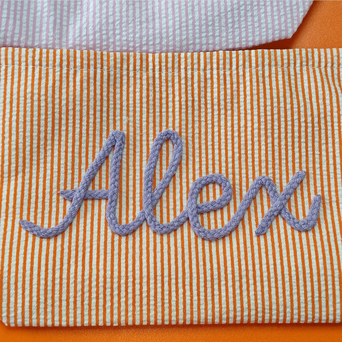 Personalized Seersucker Makeup & Travel Pouch