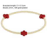 Cross Charm Beaded Bracelet