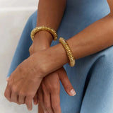 Vintage Lava Texture Gold Cuff