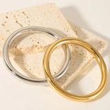 Gold Hollow Bangle Bracelet
