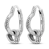 Sterling Silver Charm Hoop Earrings