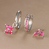 Bloom Crystal Drop Earring Set