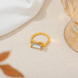 Oval Cubic Zirconia Ring