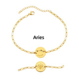 Zodiac Coin Charm Bracelet