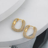 Cubic Zirconia Smooth Hoop Earrings