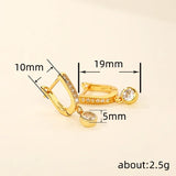 Gold CZ Drop Earrings