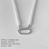Oval Turnbuckle Choker Necklace