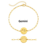 Zodiac Coin Charm Bracelet