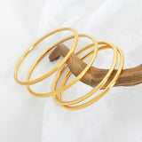 Gold-Plated Bangle Set (3-Piece)