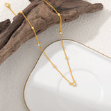 Zircon Circle Collarbone Necklace