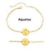 Zodiac Coin Charm Bracelet